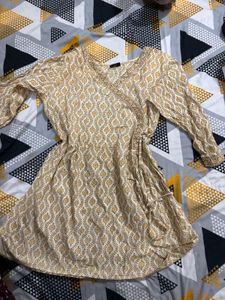 Printed Wrap Style Kurta