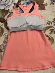 Coral Pink Racerback Tank Top