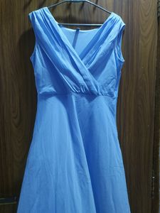 Aayu Women Fit And Flare Light Blue Dress