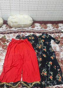 Stylish Floral Kurta with Palazzo Set