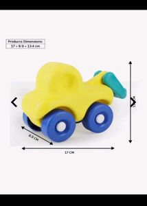 Yellow Pull-Along Toy Car
