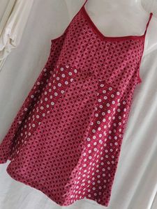 Red Printed Camisole Top
