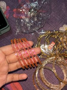 Elegant Gold Tone Kashmiri Bangles Set