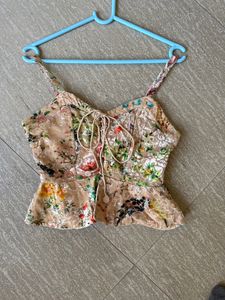 Hemant &amp; Nandita Floral Peplum Top
