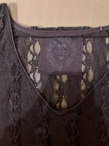 Stylish Lace V-Neck Top