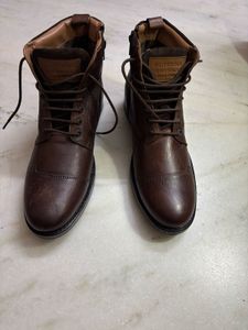 🆕Red Tape Teak Leather Round Toe Slipon Boots