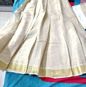 12 yrs girl's golden off-white lehenga choli