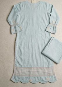 Pastel Blue Embroidered Kurta Set