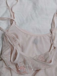 Blush pink beaded babydoll top 🩷