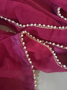 Beautiful Magenta Saree with Embellishments