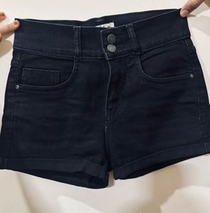 High-Waisted Denim Shorts