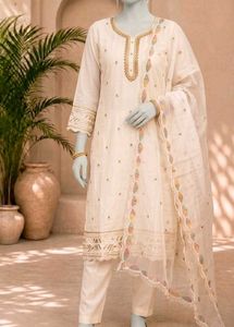 Elegant Whitecream suit  Set with Dupatt