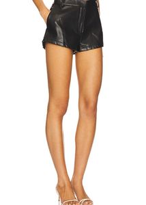 Faux Leather High Waisted Shorts