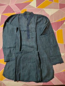 Men's Blue Kurta Set