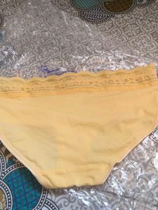 yellow Lace Trim Panties