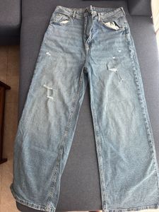 Distressed Wide Leg Jeans