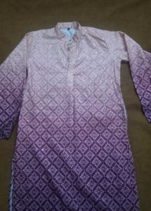 Men's Ombre Kurta Pink and Purple