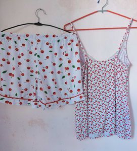 Cherry Print Pajama Set