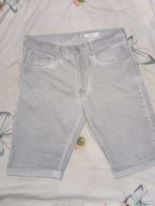Men's Grey Denim slim fit Shorts