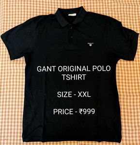 Gant Black Polo T-Shirt