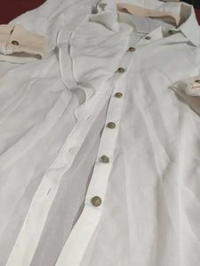 Elegant White Button-Down Shirt