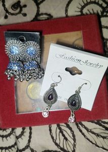 Elegant Ethnic Jhumka Earrings Set