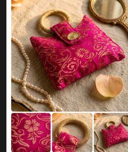 Brand New Pink Brocade Mini Bag