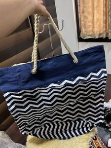 Large Chevron Print Tote Bag