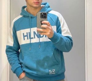 Blue & White Hoodie sweatshirt