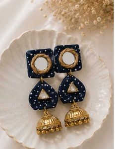 Boho Mirror Jhumka Earrings