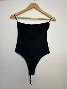 Black Strapless Bodysuit