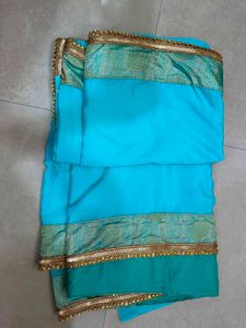 Beautiful Blue Embroidered Saree