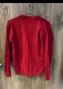 Red Cardigan Sweater