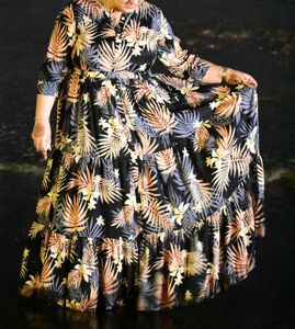 Tropical Print Maxi Dress