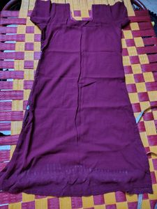 Maroon Kurta with Peacock Embroidery
