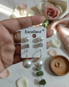 Elegant Pearl Earrings Set – “Excellent” 🤍