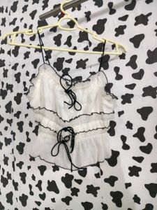 Chic Ruffle Tie-Front Dress