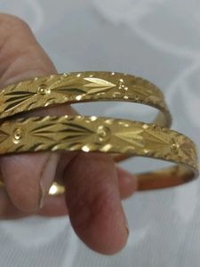 Set of 2 Golden Bangles / Kada