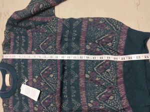 Vintage Teal &amp; Purple Pattern Sweater
