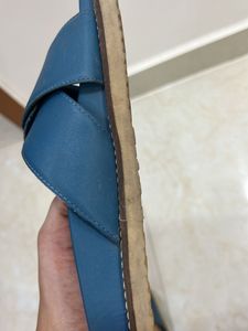 Allen Solly Blue Buckle Slides
