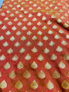 Exquisite Orange Brocade Saree