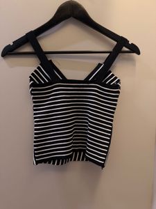 casual Striped Crop Top