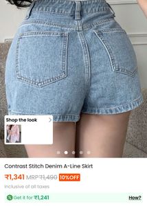 Savana Cute Denim Mini Skort