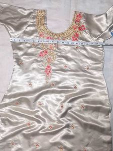 Embroidered Silk Kurta