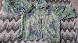 Boho Tie-Dye Button-Up Shirt