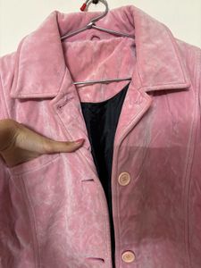 Sale !!Pink Suede Jacket