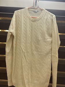Cozy Cable Knit Cream Sweater