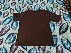 Brown 'Overthinking' Graphic T-Shirt