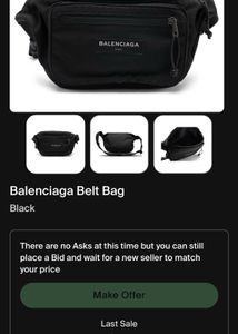 Balenciaga Black Fanny Pack