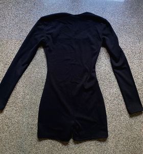 Newme Black Long Sleeve Bodysuit